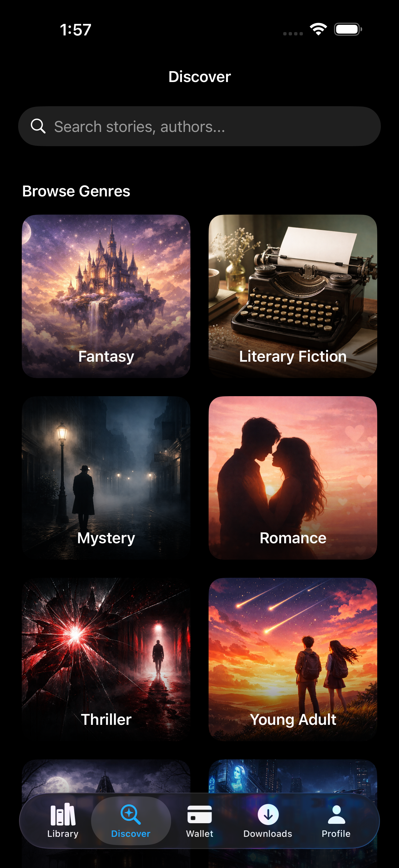 Browse by genre in the Discover tab